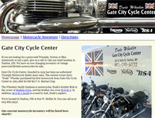 Tablet Screenshot of gatecitycyclecenter.com